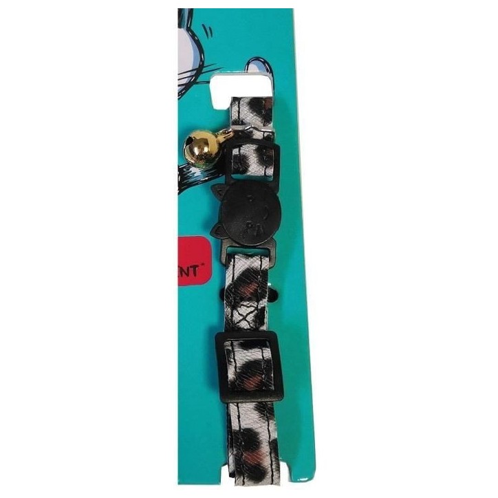Collier pour chat - AIME - Savane - Fleurs multicolores, grelot vert Collier pour chat - AIME - Savane - Fleurs multicolores, grelot vert