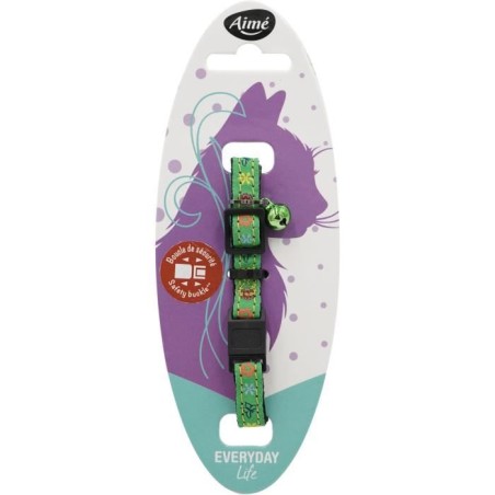 Collier pour chat - AIME - Spring - Ajustable - Cuivré, grelot argent