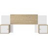 Tete de lit - ALIX - Extensible - Châtaignier naturel / Blanc - 246/2