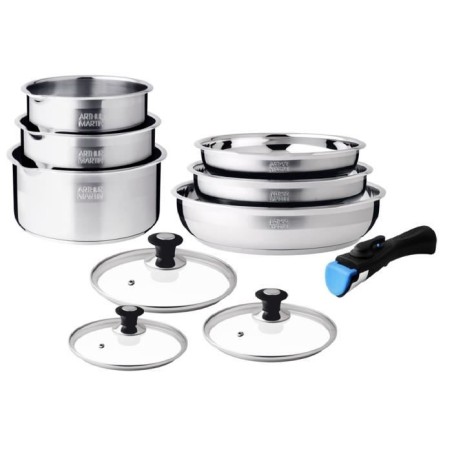 Batterie de cuisine - induction - ARTHUR MARTIN - AM0006 - acier inoxy