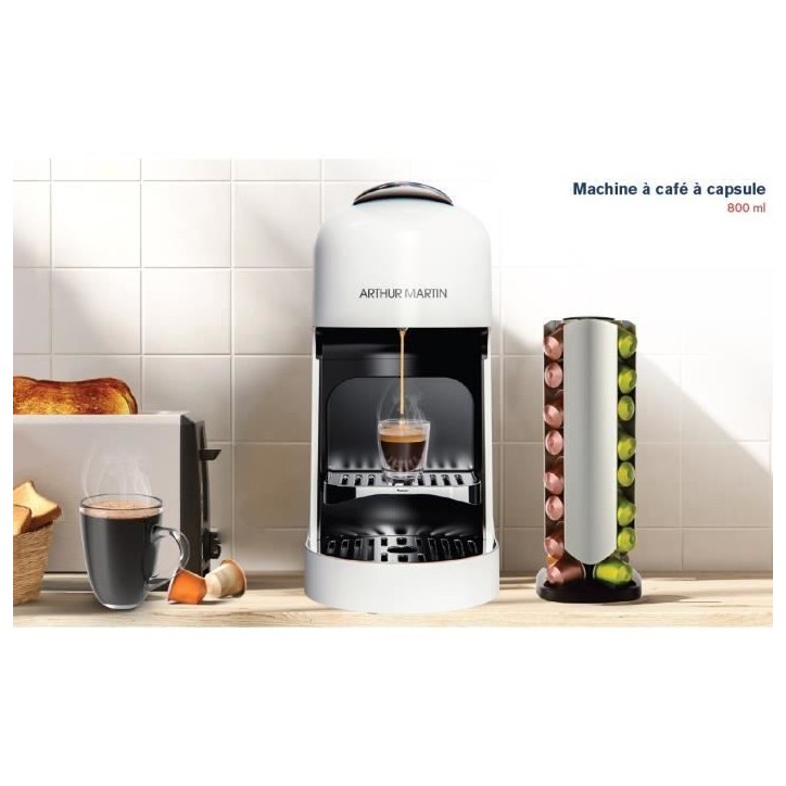 Machine a café a capsules - ARTHUR MARTIN - AMN230B - Expresso & Lungo - Préparation rapide Machine a café a capsules - ARTHUR MARTIN - AMN230B - Expresso & Lungo - Préparation rapide