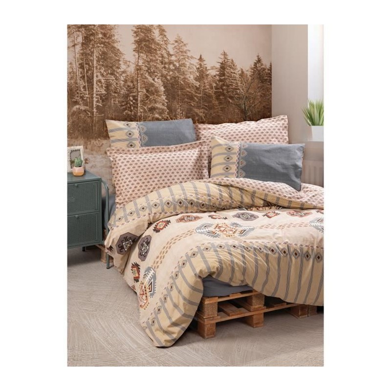 Parure de lit - 1 housse de couette 220 x 240 cm + 2 taies d'oreiller Parure de lit - 1 housse de couette 220 x 240 cm + 2 taies d'oreiller