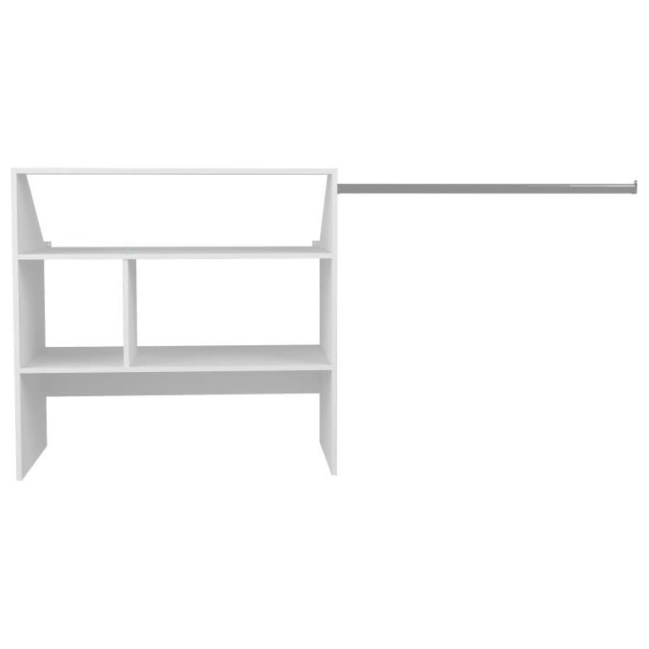 Kit dressing sous comble ARTIC EKIPA - Décor mélaminé blanc - 1 penderie - L197 x P50 x H94 cm Kit dressing sous comble ARTIC EKIPA - Décor mélaminé blanc - 1 penderie - L197 x P50 x H94 cm