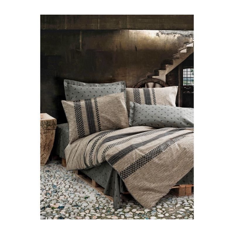 Parure de lit - 1 housse de couette 220 x 240 cm + 2 taies d'oreiller Parure de lit - 1 housse de couette 220 x 240 cm + 2 taies d'oreiller