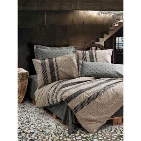 Parure de lit - 1 housse de couette 220 x 240 cm + 2 taies d'oreiller