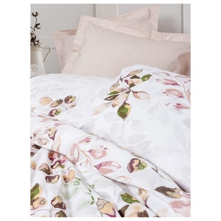 Parure de lit - 1 housse de couette 220 x 240 cm + 2 taies d'oreiller 60 x 60 cm - 100% coton renforcé - Beige Parure de lit - 1 housse de couette 220 x 240 cm + 2 taies d'oreiller 60 x 60 cm - 100% coton renforcé - Beige
