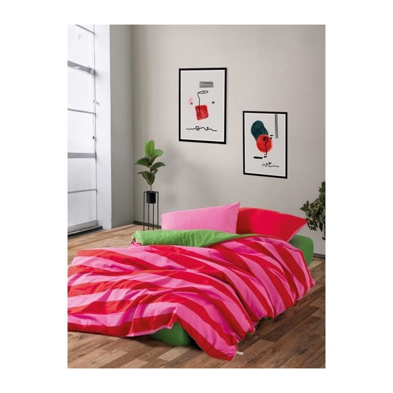 Parure de lit - 1 housse de couette 220 x 240 cm + 2 taies d'oreiller Parure de lit - 1 housse de couette 220 x 240 cm + 2 taies d'oreiller