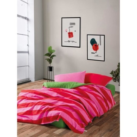 Parure de lit - 1 housse de couette 220 x 240 cm + 2 taies d'oreiller