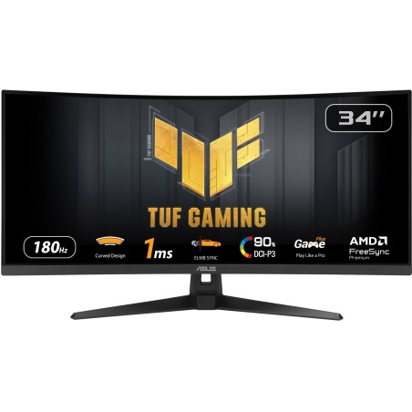 Ecran PC Gamer incurvé - ASUS TUF Gaming - 34 - WQHD - 180Hz - 1ms -