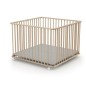 Parc pliant carré - WEBABY - CALI - 100 x 100 cm - 4 roulettes - Jusqu'a 24 mois - Hetre brut Parc pliant carré - WEBABY - CALI - 100 x 100 cm - 4 roulettes - Jusqu'a 24 mois - Hetre brut