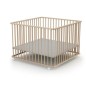 Parc pliant carré - WEBABY - CALI - 100 x 100 cm - 4 roulettes - Jusqu'a 24 mois - Hetre brut Parc pliant carré - WEBABY - CALI - 100 x 100 cm - 4 roulettes - Jusqu'a 24 mois - Hetre brut