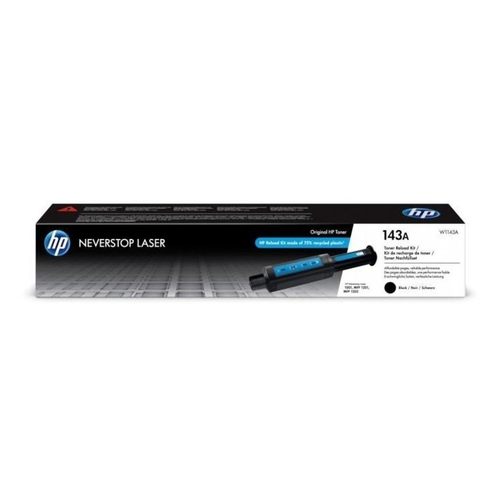 Recharge de toner noir HP 143A Neverstop authentique (W1143A) pour HP Neverstop 1000/1200 series