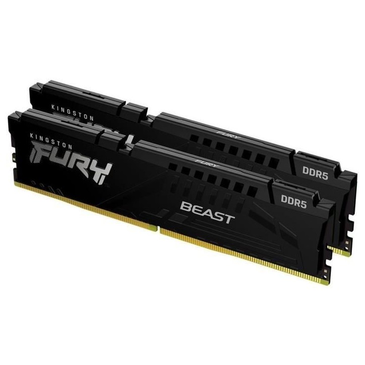 KINGSTON TECHNOLOGY - FURY Beast - Mémoire PC RAM - 32 Go - DIMM DDR5 - 5600 Mhz KINGSTON TECHNOLOGY - FURY Beast - Mémoire PC RAM - 32 Go - DIMM DDR5 - 5600 Mhz