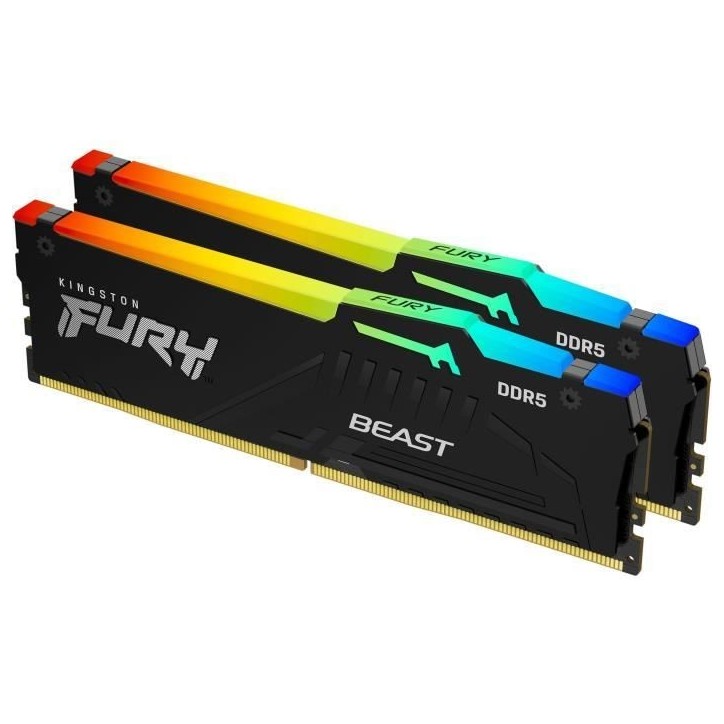 KINGSTON TECHNOLOGY - FURY Beast - Mémoire PC RAM - 32 Go - DIMM DDR5 - 5600 Mhz KINGSTON TECHNOLOGY - FURY Beast - Mémoire PC RAM - 32 Go - DIMM DDR5 - 5600 Mhz