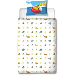 Parure de lit - POKEMON - Pikachu a la plage - Microfibre - 1 housse d