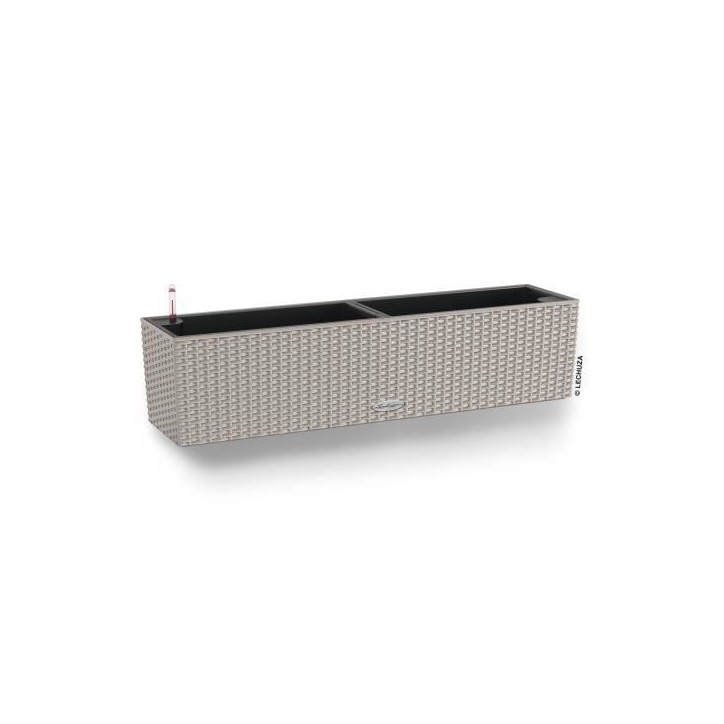 LECHUZA Jardiniere - Balconera cottage 80 - 79 x 19 x 19 cm - 12 L - Kit complet - Brun sable LECHUZA Jardiniere - Balconera cottage 80 - 79 x 19 x 19 cm - 12 L - Kit complet - Brun sable
