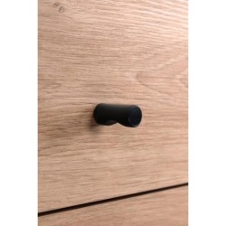 Vestiaire avec miroir - MEDAN 42B - Anthracite / Chene artisan - 122 x