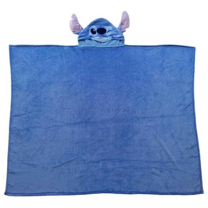 Plaid polaire a capuche 3D - WORLD TRADE ET TECHNOLOGIES - Stitch - 120 x 150 cm - Ultra doux - Design enfant Plaid polaire a capuche 3D - WORLD TRADE ET TECHNOLOGIES - Stitch - 120 x 150 cm - Ultra doux - Design enfant