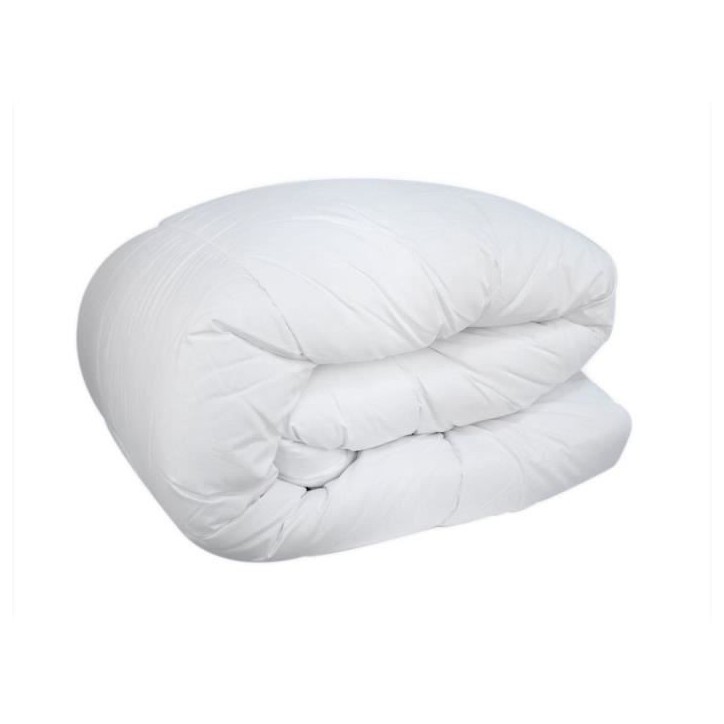 Couette spéciale câline - Tempérée - 240 x 220 cm - 250 g/m² - Blanc Couette spéciale câline - Tempérée - 240 x 220 cm - 250 g/m² - Blanc