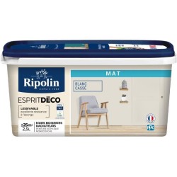 Peinture - RIPOLIN - Esprit Déco Multi-Supports - Blanc Cassé - Mat