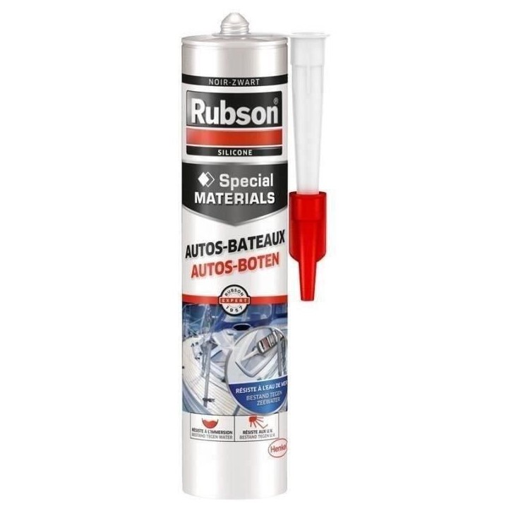 Mastic noir spécial auto-bateaux - 280ml - RUBSON Mastic noir spécial auto-bateaux - 280ml - RUBSON