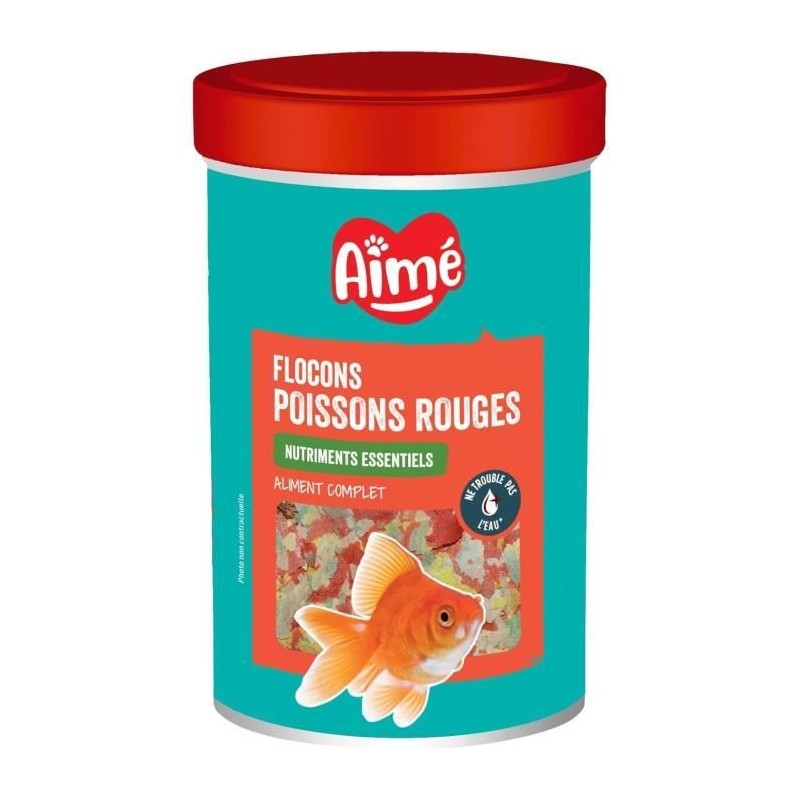 Aliment poisson - AIME - Flocons pour poissons rouges - 1000 ml