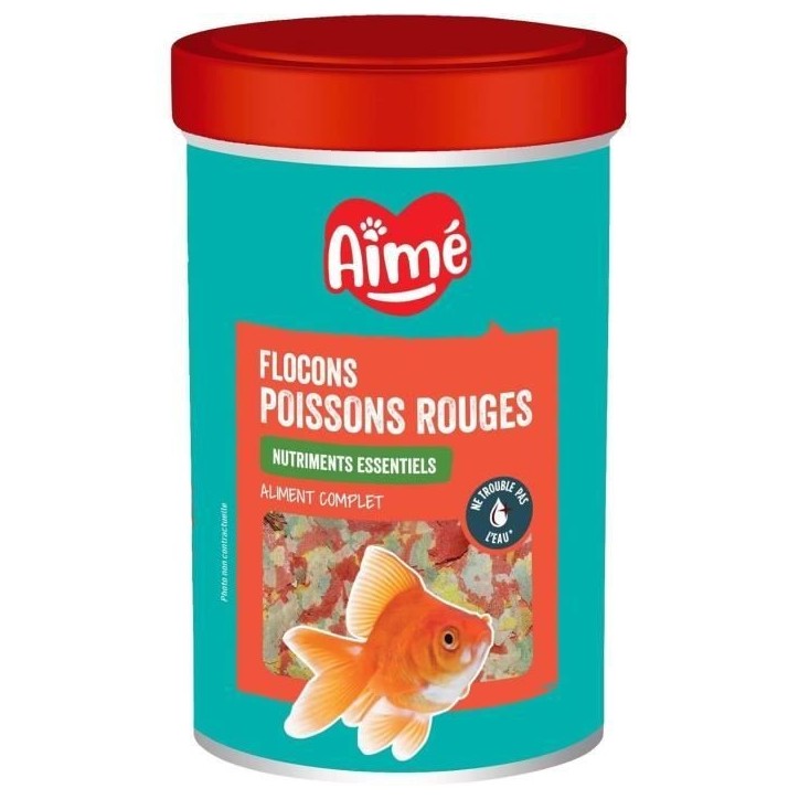 Aliment poisson - AIME - Flocons pour poissons rouges - 1000 ml