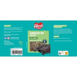 Aliment tortue - AIME - Gammarus Mix - 1000 ml - Crevettes naturelles,