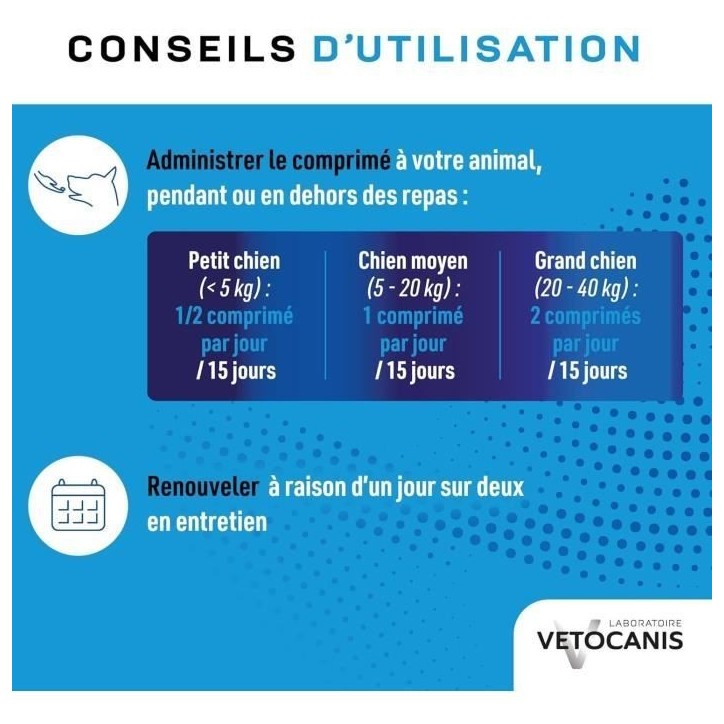 Dentifrice a croquer anti-tartre - VETOCANIS - Pour chien - 30 comprimés