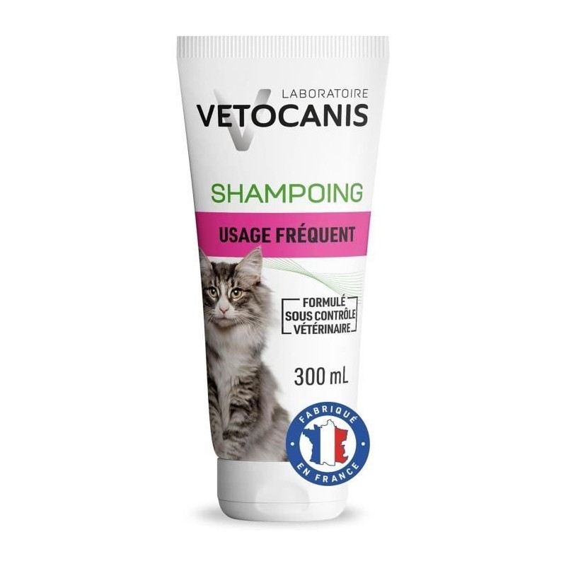 Shampoing chat - VETOCANIS - 300 ml - Sans paraben, glycérine végét