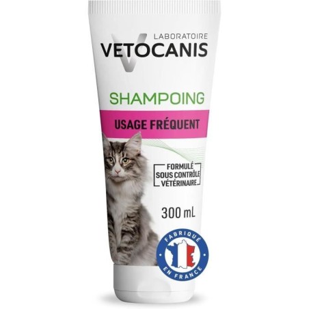 Shampoing chat - VETOCANIS - 300 ml - Sans paraben, glycérine végét