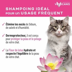 Shampoing chat - VETOCANIS - 300 ml - Sans paraben, glycérine végét