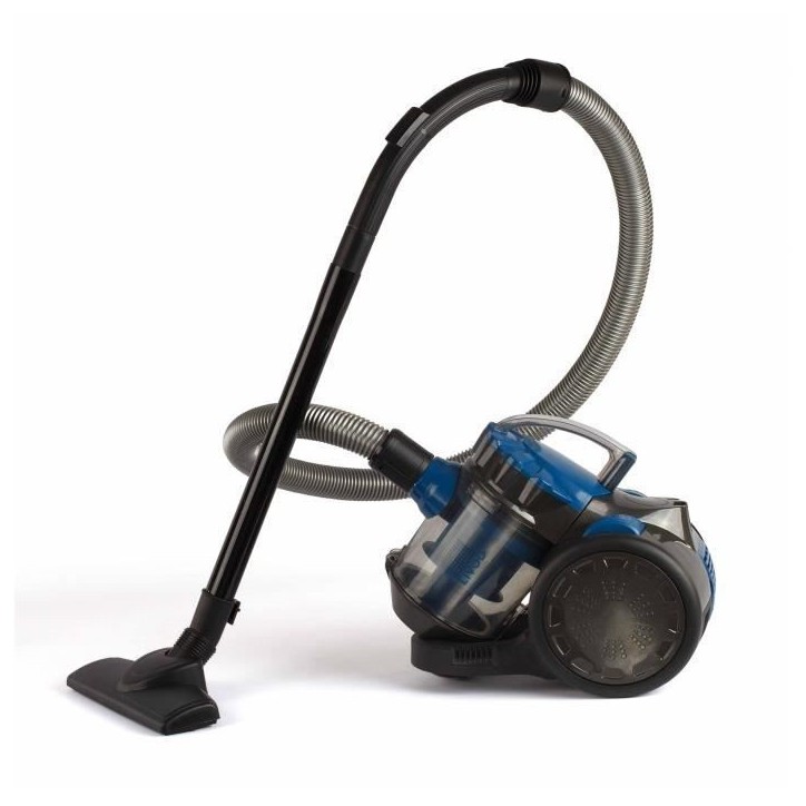 Aspirateur Multi-cyclonique sans sac - LIVOO DOH105B - 700 W - 2 L - 78 dB - Filtre lavable - Embout 2 en 1 - Bleu / Gris