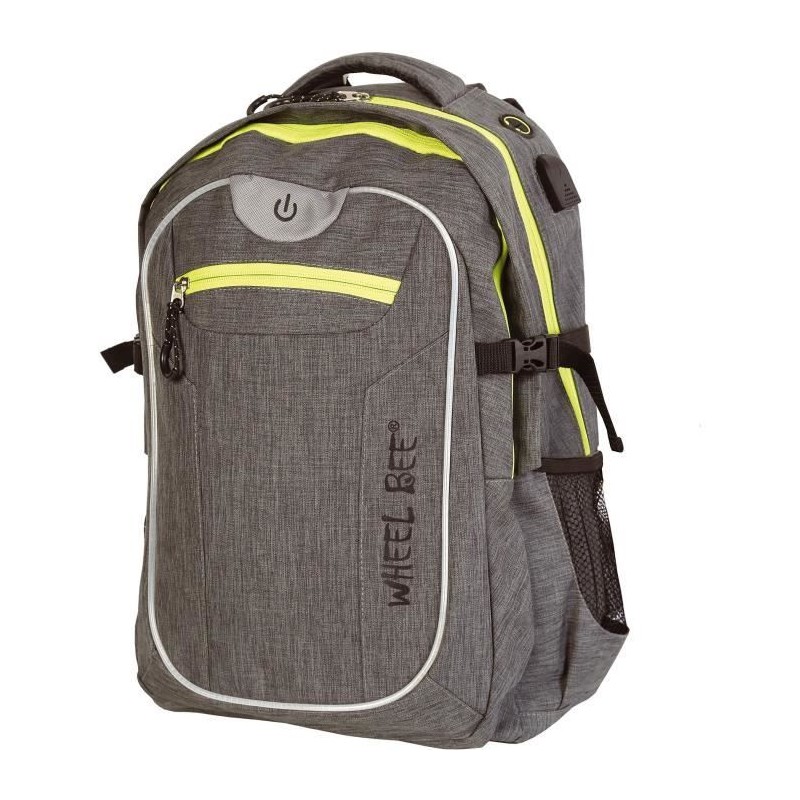 Wheel Bee Revolution Sac a Dos Enfants, 46 cm, 30 liters, Gris - 95002