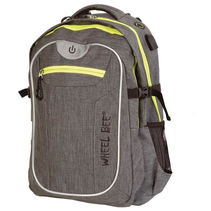 Wheel Bee Revolution Sac a Dos Enfants, 46 cm, 30 liters, Gris - 950022