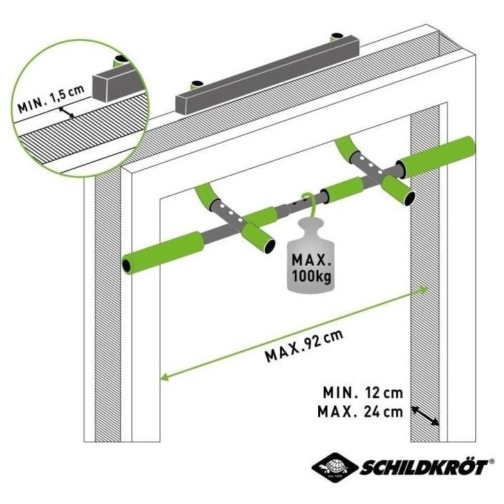 Barre porte de traction -Multifonctionnelle - SCHILDKRÖT