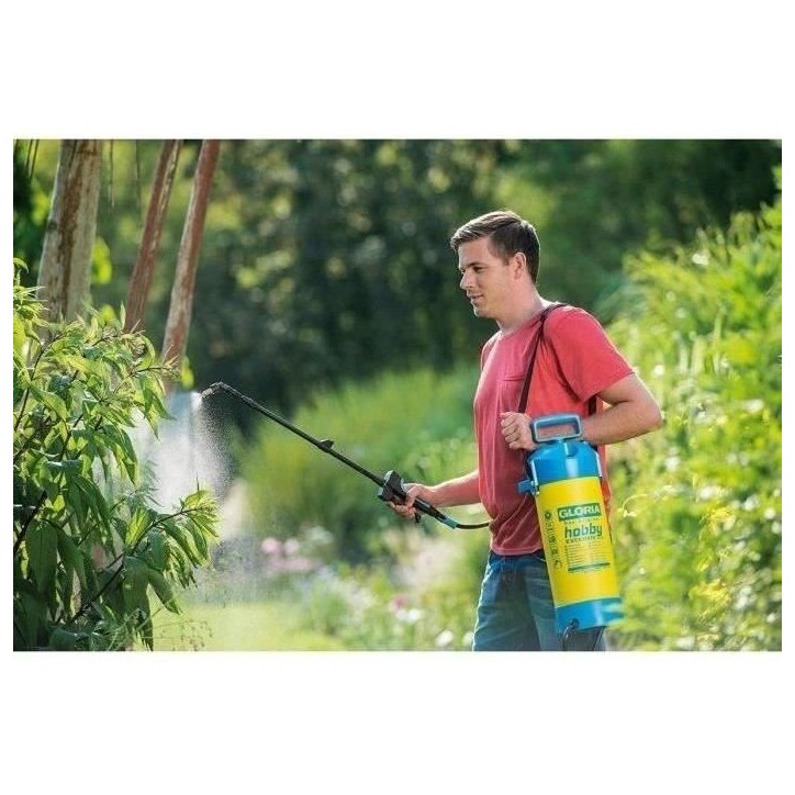 Pulvérisateur a pression 5L GLORIA Hobby Exclusiv - Lance télescopique 1M