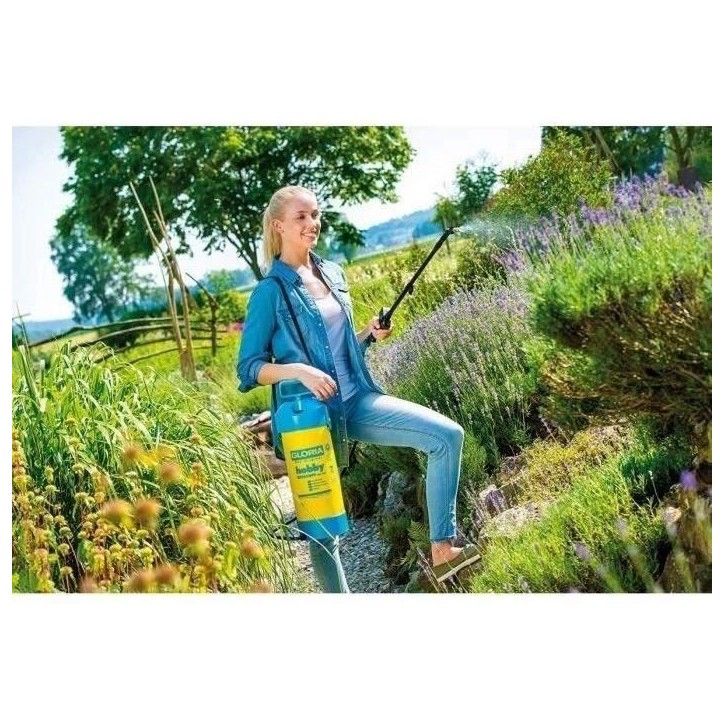 Pulvérisateur a pression 5L GLORIA Hobby Exclusiv - Lance télescopique 1M