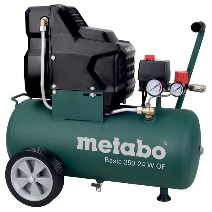 Compresseur - METABO - Basic 250-24 W OF - Raccord rapide universel - Poignée caoutchoutée