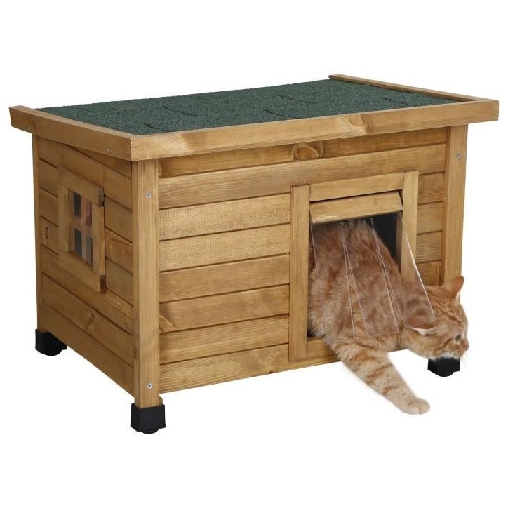 KERBL Maison pour chat Rustica 57x42x45cm - Bois