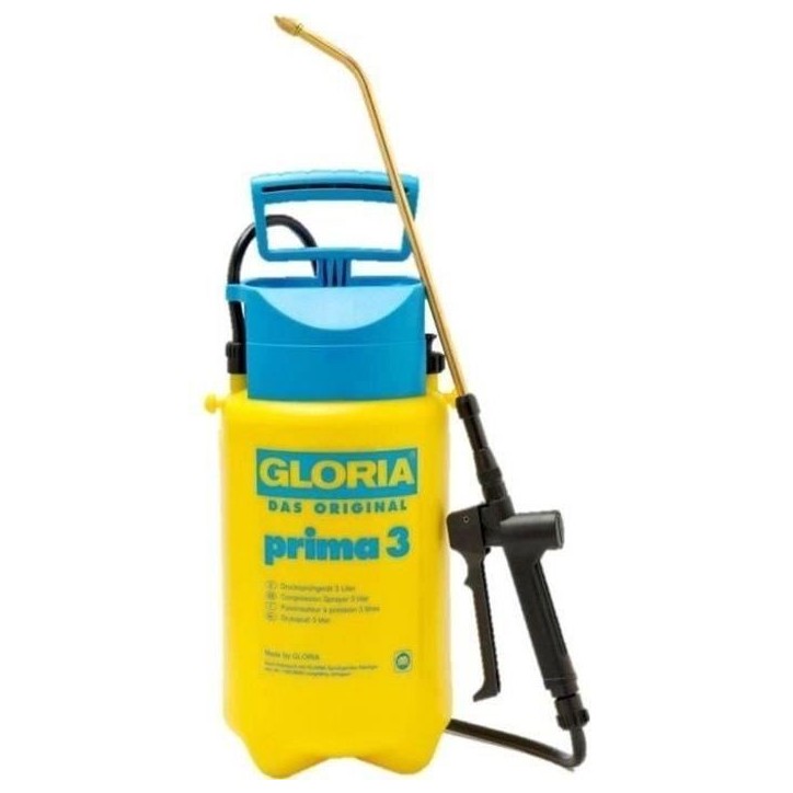 Pulvérisateur a main Gloria - Modele Prima 3 - Réservoir polyéthylene - 3L - 3 bars Pulvérisateur a main Gloria - Modele Prima 3 - Réservoir polyéthylene - 3L - 3 bars