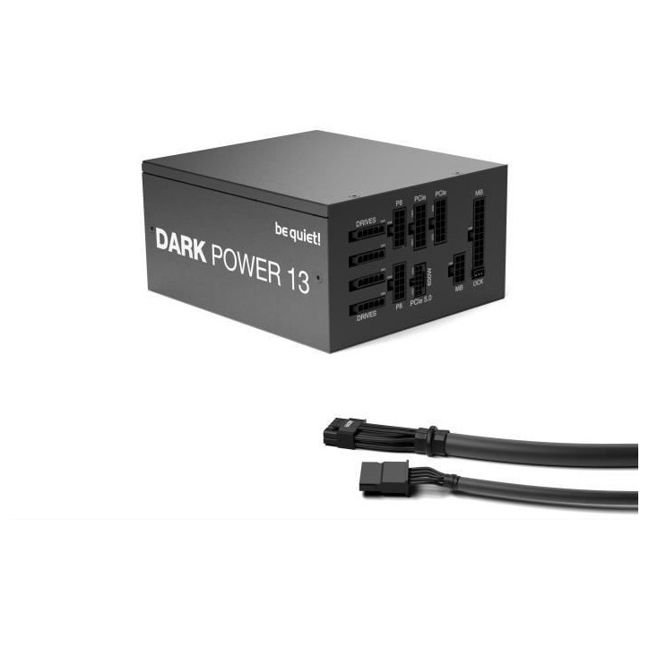 Alimentation PC - BE QUIET! - Dark Power 13 - 1000 W - 80 PLUS Titanium - ATX 3.0 Alimentation PC - BE QUIET! - Dark Power 13 - 1000 W - 80 PLUS Titanium - ATX 3.0