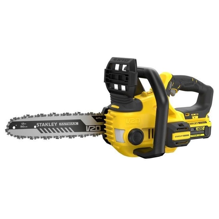 Tronçonneuse éléctrique sans fil + batterie 4Ah + chargeur - Stanley Fatmax - SFMCCS630M1-QW - 18V - 30cm Tronçonneuse éléctrique sans fil + batterie 4Ah + chargeur - Stanley Fatmax - SFMCCS630M1-QW - 18V - 30cm