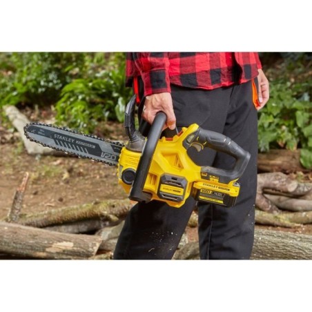 Tronçonneuse éléctrique sans fil + batterie 4Ah + chargeur - Stanley Fatmax - SFMCCS630M1-QW - 18V - 30cm