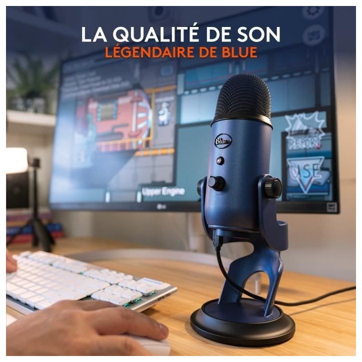 Microphone - Sans fil - LOGITECH G - Yeti - Compatible PC et MAC - Bleu