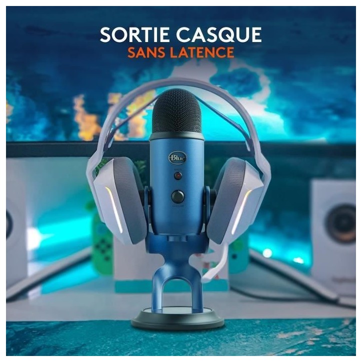 Microphone - Sans fil - LOGITECH G - Yeti - Compatible PC et MAC - Bleu