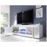 Meuble TV - BASICO - 2 portes - Blanc laqué brillant - 180 x 43 x 56