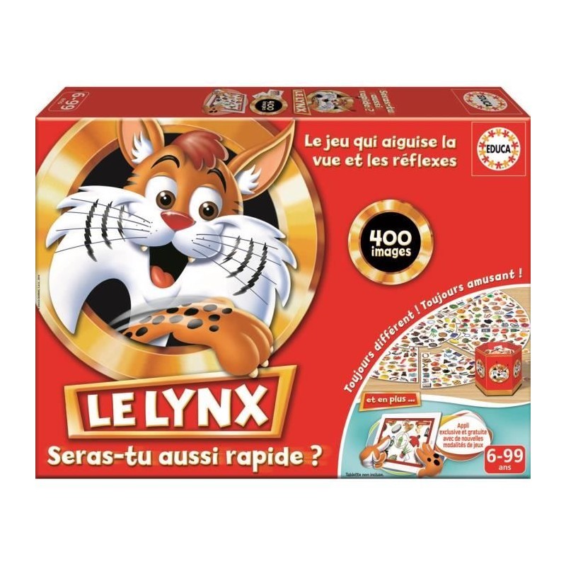 Le Lynx 400 Images, Educa, Jeu de société Famille et Enfants, Renfor Le Lynx 400 Images, Educa, Jeu de société Famille et Enfants, Renfor