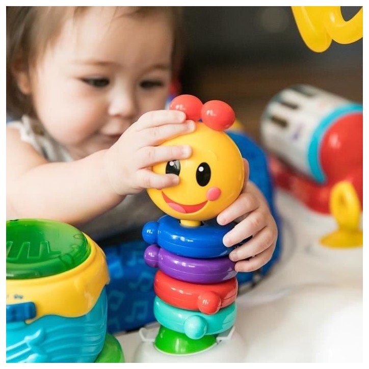 BABY EINSTEIN Aire d'Eveil a Rebonds - Symphonie- Cadeau Noel bébé, siege a rebonds, pivotant 360°, multilingues
