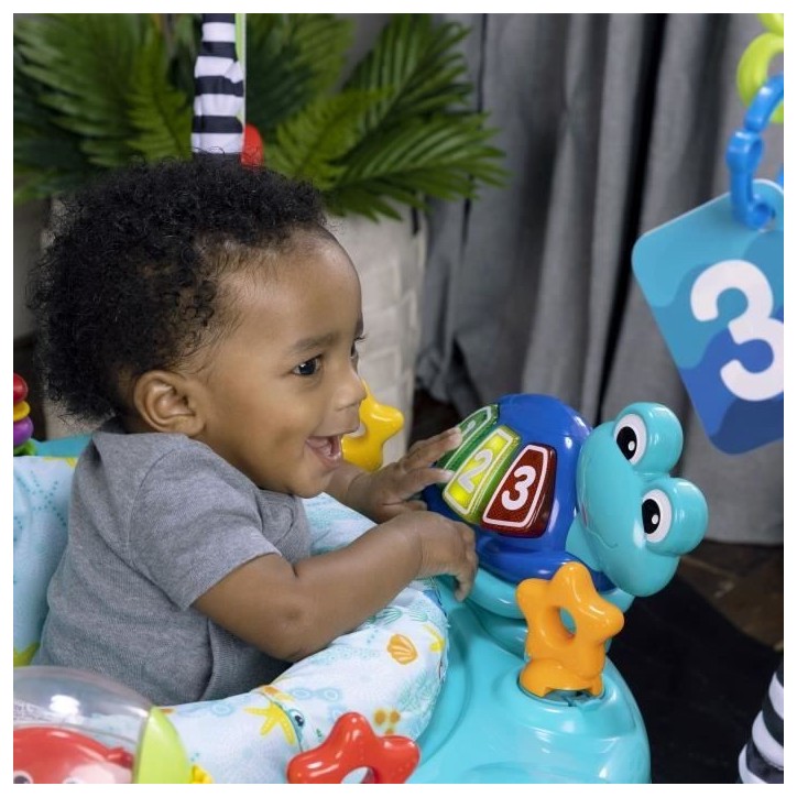 BABY EINSTEIN Aire d'éveil a rebonds Curiosity, éducative 2 en 1 et jouet au sol, jeux a 360° 6M+ Cadeau Noel bébé BABY EINSTEIN Aire d'éveil a rebonds Curiosity, éducative 2 en 1 et jouet au sol, jeux a 360° 6M+ Cadeau Noel bébé